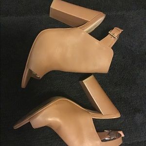 Camel Buttery Soft Leather Heels made in Brazil